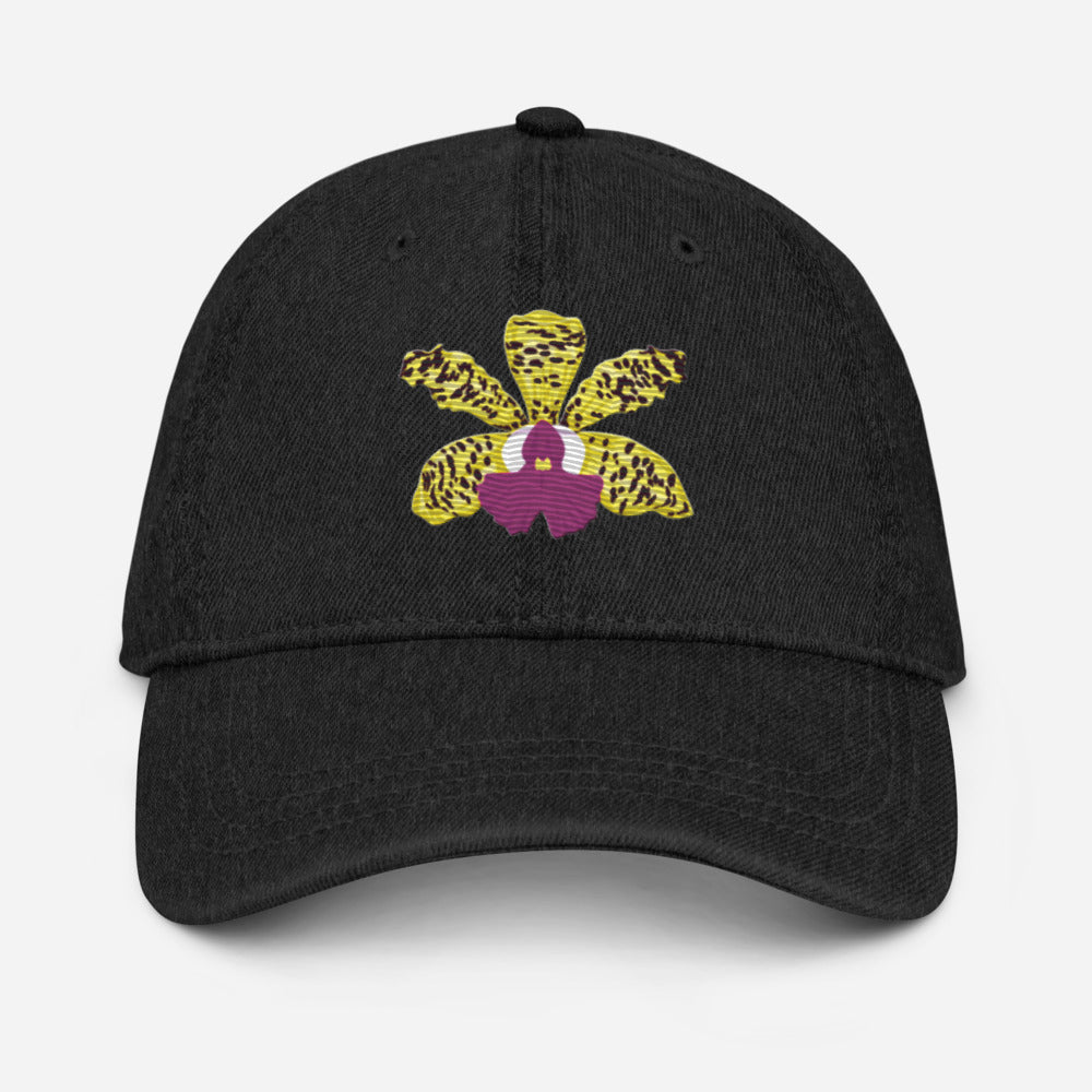 Cattleya aclandiae embroidered hat