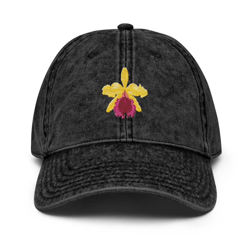 Cattleya dowiana embroidered Hat